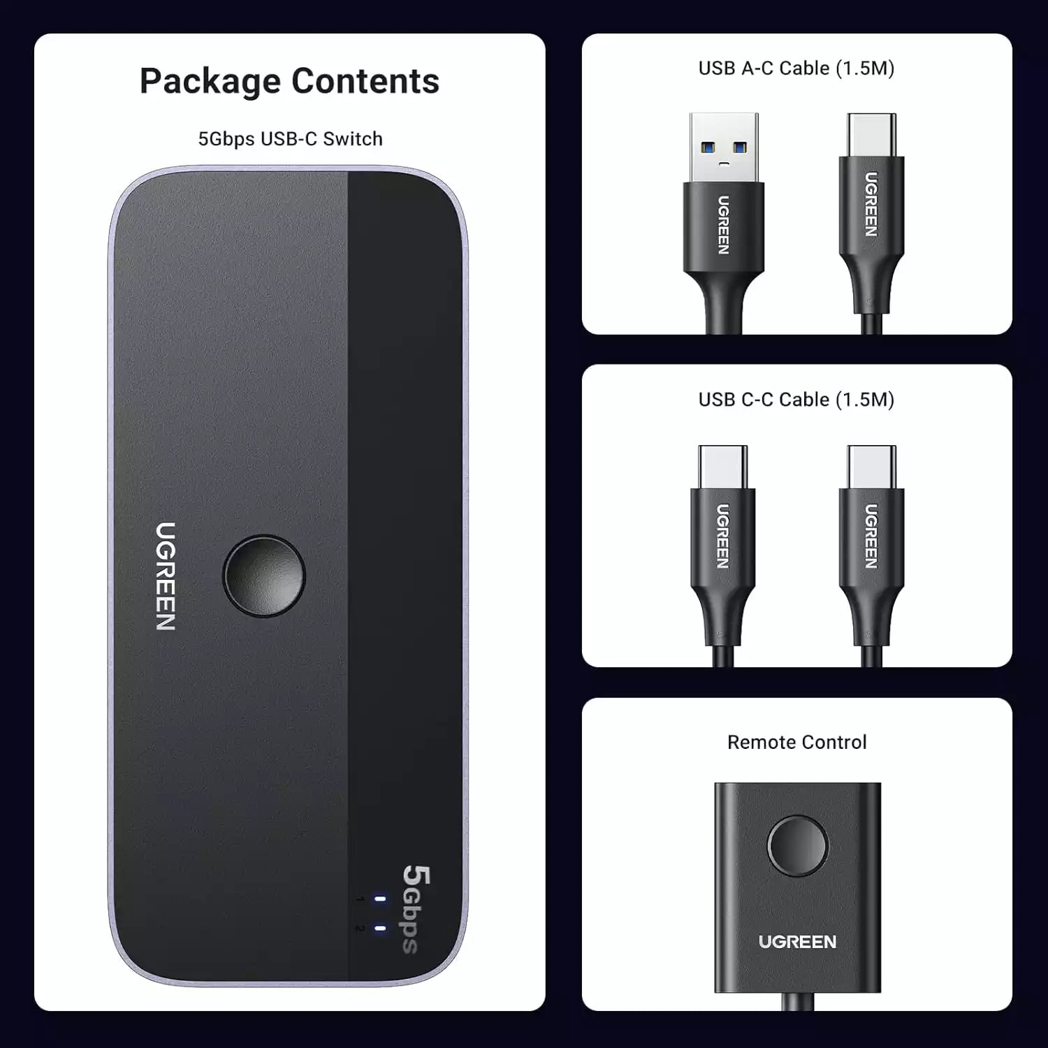 Buy Ugreen 25098 USB-C Sharing Switch 2 in 4 Out from Vmart in Pakistan