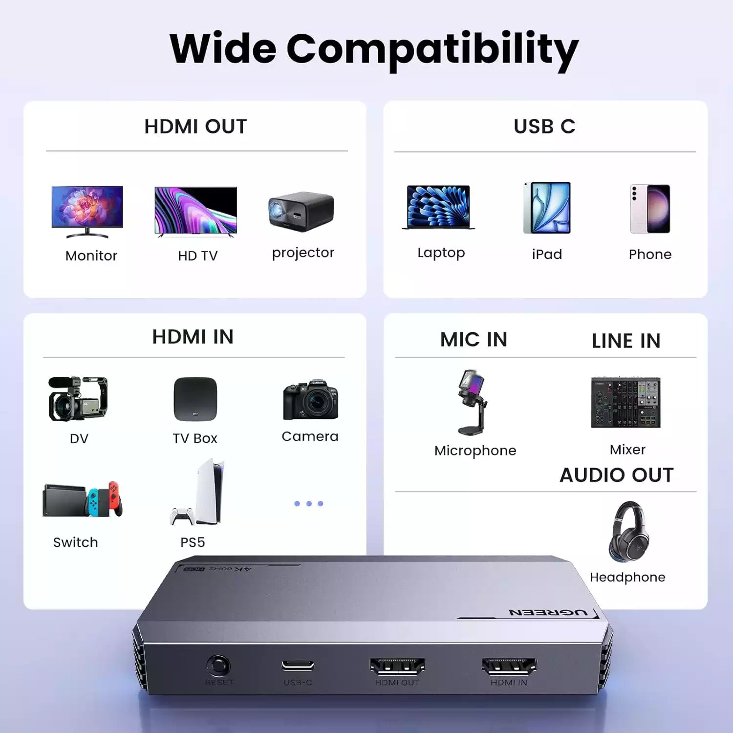 Buy Ugreen 25173 4K@60Hz Ultra HD HDMI Video Capture Card from Vmart in Pakistan