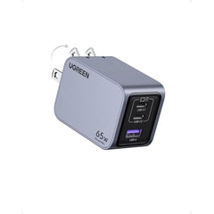 Buy Ugreen 25263 Nexode Pro 65W 3-Port Mini Compact Foldable PPS GaN Fast Wall Charger from Vmart in Pakistan