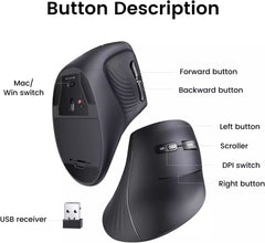 Buy Ugreen 25444 Vertical Mouse Wireless Ergonomic Mouse from Vmart in Pakistan