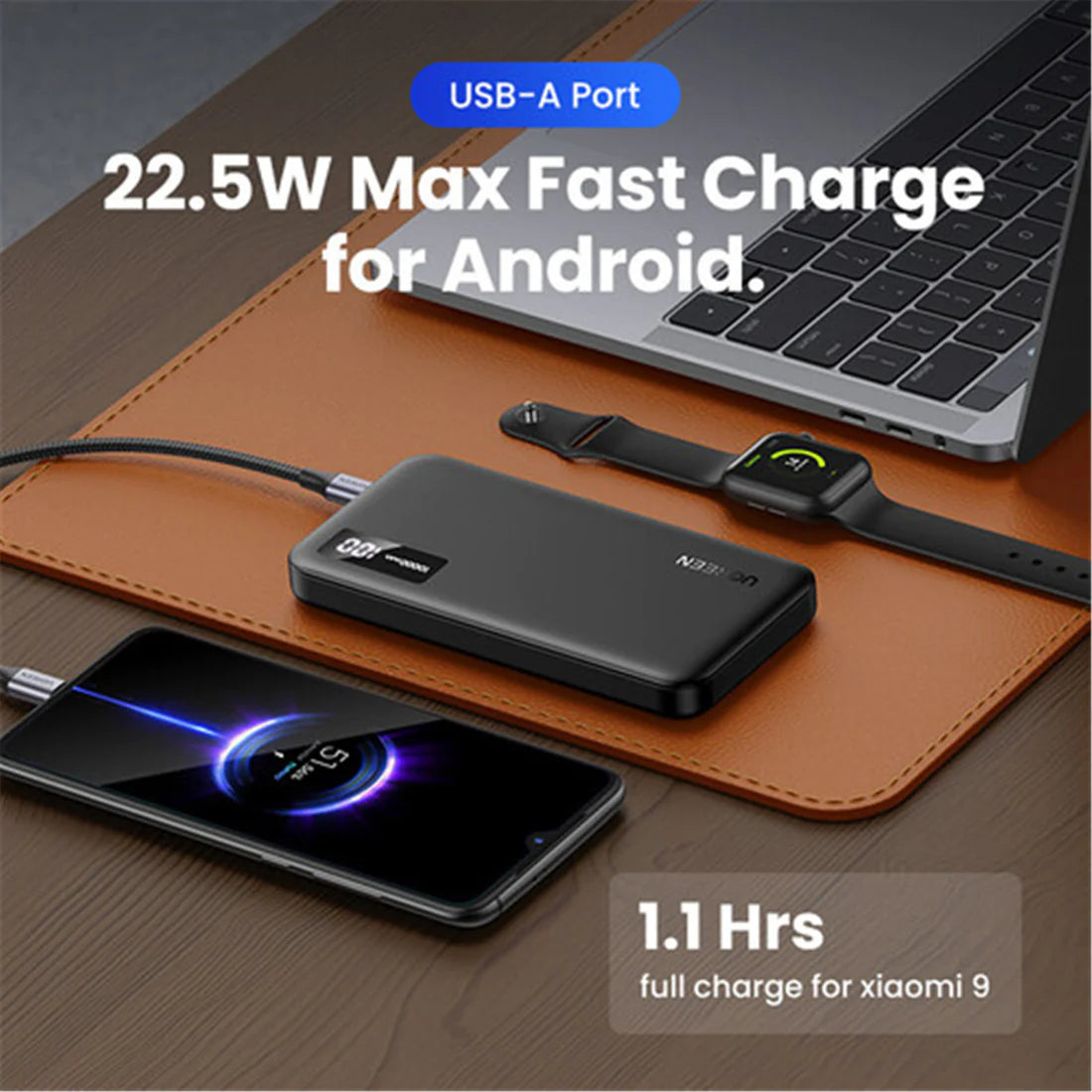 Buy Ugreen 25742 10000mAh Two-way Fast Charging Power Bank Black from Vmart in Pakistan