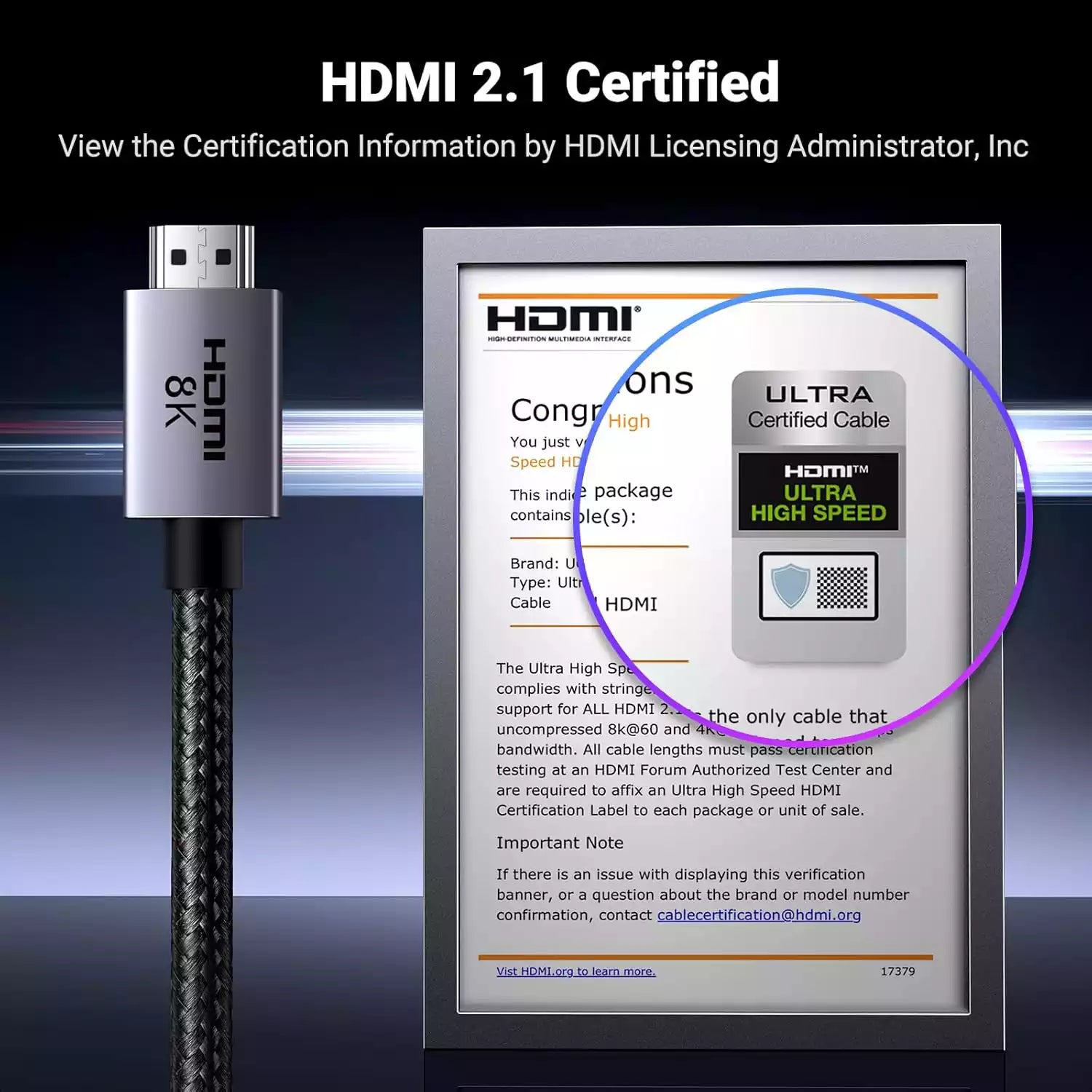 Buy Ugreen 25910 8K HDMI 2.1 Cable 2m from Vmart in Pakistan