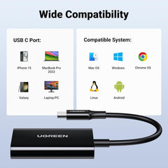 Buy Ugreen 35622 USB-C 3.1 Card Reader For TF/SD Black from Vmart in Pakistan