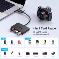 Buy Ugreen 45167 USB-C 4 In 1 Card Reader With 2X USB3.0 + 1X SD/TF from Vmart in Pakistan