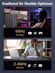 Buy Ugreen 50341 AC1300 USB WiFi Adapter from Vmart in Pakistan