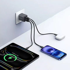 Buy Ugreen 55476 X515 30W GaN Fast Charger with 3 Ports PD 3.0 Dual USB-C + USB-A from Vmart in Pakistan