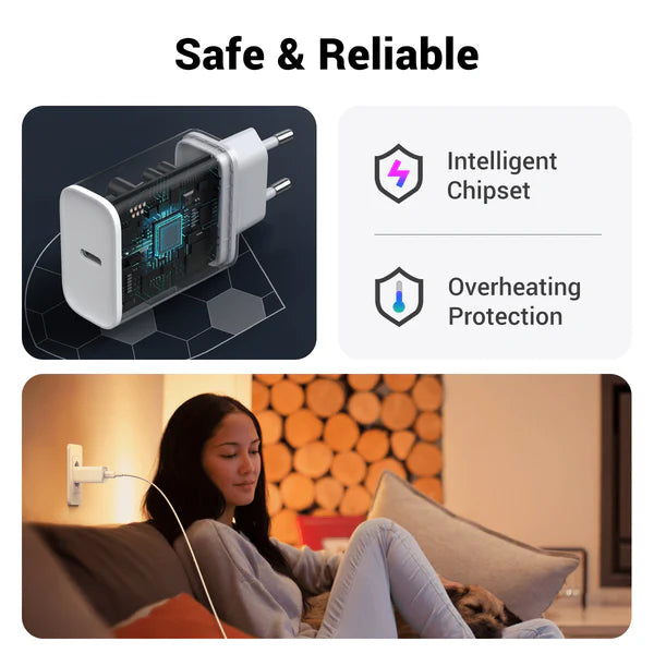 Buy Ugreen 60450 20W USB C Charger with Power Supply PD 3.0 Vmart in Pakistan