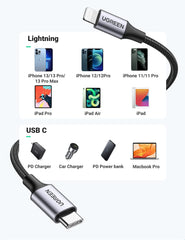 Buy Ugreen 60759 USB C to Lightning Cable 1m from Vmart in Pakistan