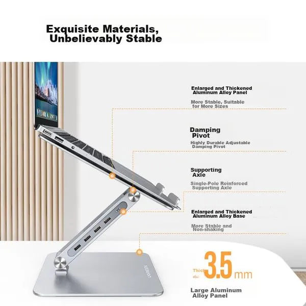 Buy Ugreen 60975 Laptop Stand with Adjustable USB 3.0 Hub Silver from Vmart in Pakistan
