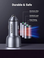 Buy Ugreen 60980 52.5W USB C Car Charger from Vmart in Pakistan