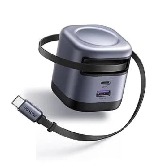 Buy Ugreen 65239 65W Retractable Type C Charger Titanium Gray Vmart in Pakistan