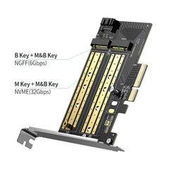 Buy Ugreen 70504 M.2 SATA+M.2 NVMe to PCI-E 3.0 X4 Expansion Card Vmart in Pakistan