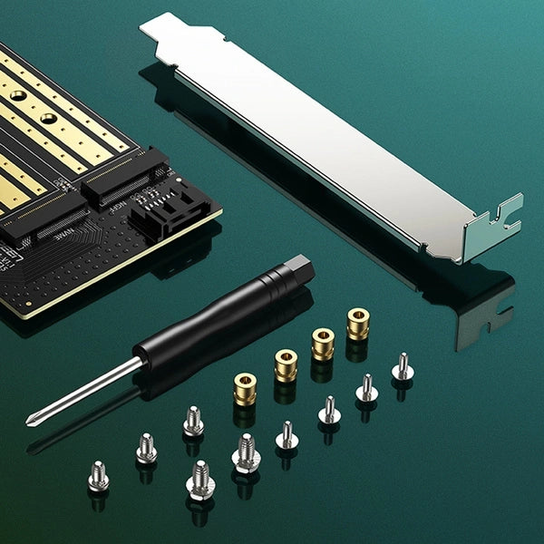 Buy Ugreen 70504 M.2 SATA+M.2 NVMe to PCI-E 3.0 X4 Expansion Card Vmart in Pakistan