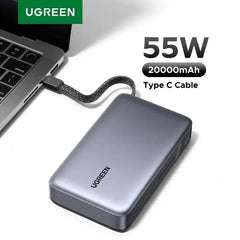 Buy Ugreen 95178 Nexode 20000mAh 55W Fast Charging Power Bank with Built-in USB-C Cable from Vmart in Pakistan