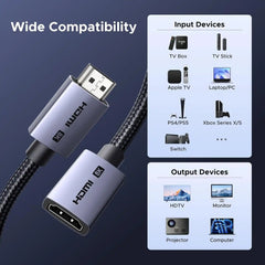 Buy Ugreen 95927 8K@60Hz HDMI 2.1 Male to Female Extension Cable 2m from Vmart in Pakistan