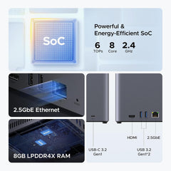 Buy Ugreen NAS DH4300 Plus 4-Bay for Beginners Home Users & Remote Workers from Vmart in Pakistan