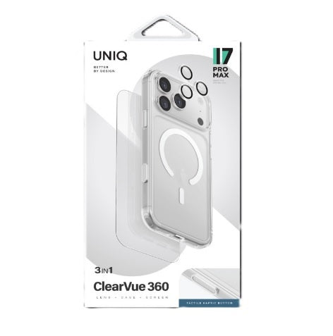Buy Uniq 3 in 1 ClearVue 360 Essential Bundle Pack for iPhone 17 Pro Max Vmart in Pakistan