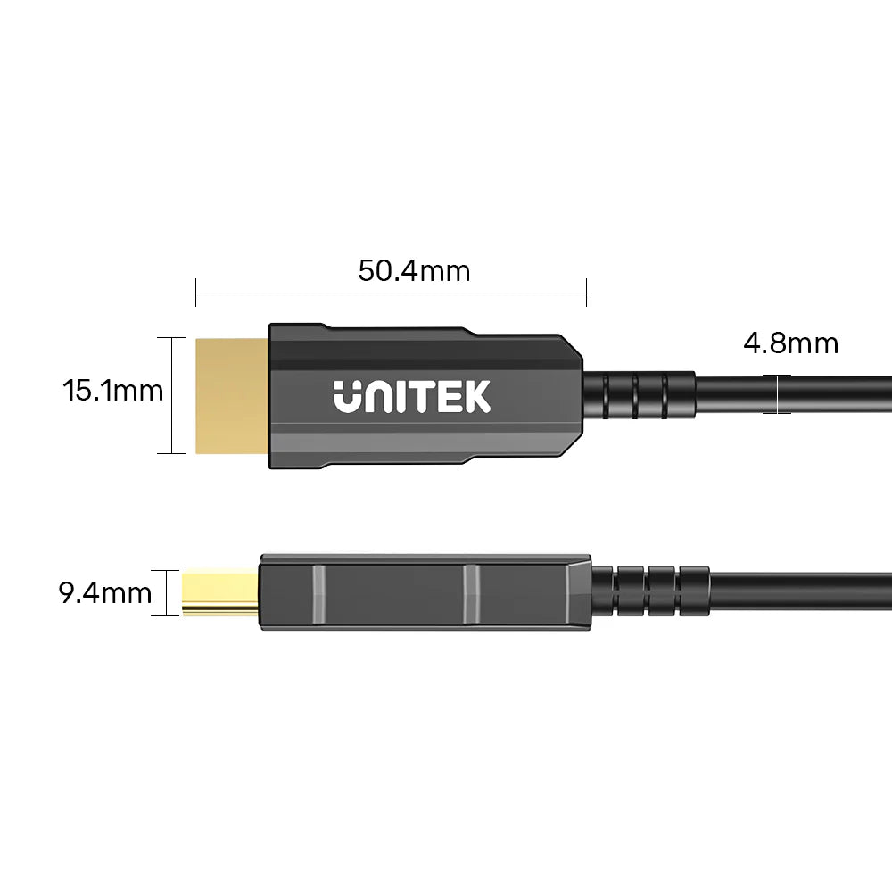 Buy Unitek C11072BK 4K 60Hz HDMI Fiber Optic Cable 50m from Vmart in Pakistan