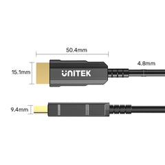 Buy Unitek C11072BK 4K 60Hz HDMI Fiber Optic Cable 50m from Vmart in Pakistan