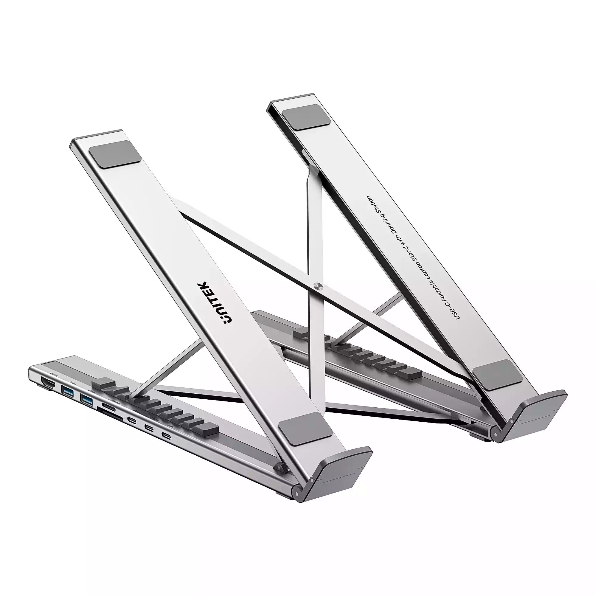 Buy Unitek D1137AGY01 USB-C Foldable Laptop Stand with Docking Station from Vmart in Pakistan