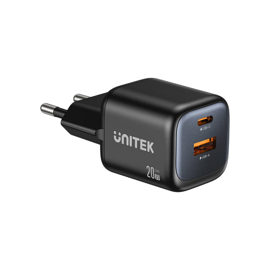 Buy Unitek P1128ABK01-EU Zeno 20W Dual-Port Gan Wall Charger Vmart in Pakistan