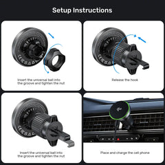 Buy Unitek P1404ABK01 Qi2 Magnetic Wireless Car Charger Vmart in Pakistan