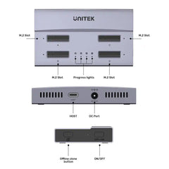 Buy Unitek S1243BGY01-EU USB4 4-Bay M.2 SSD Docking Station Vmart in Pakistan