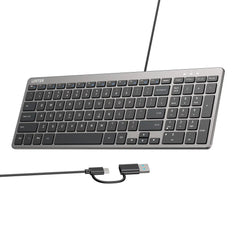 Buy Unitek T053AGY01-US SlimTap Ultra Light Wired Keyboard with 99 keys Vmart in Pakistan