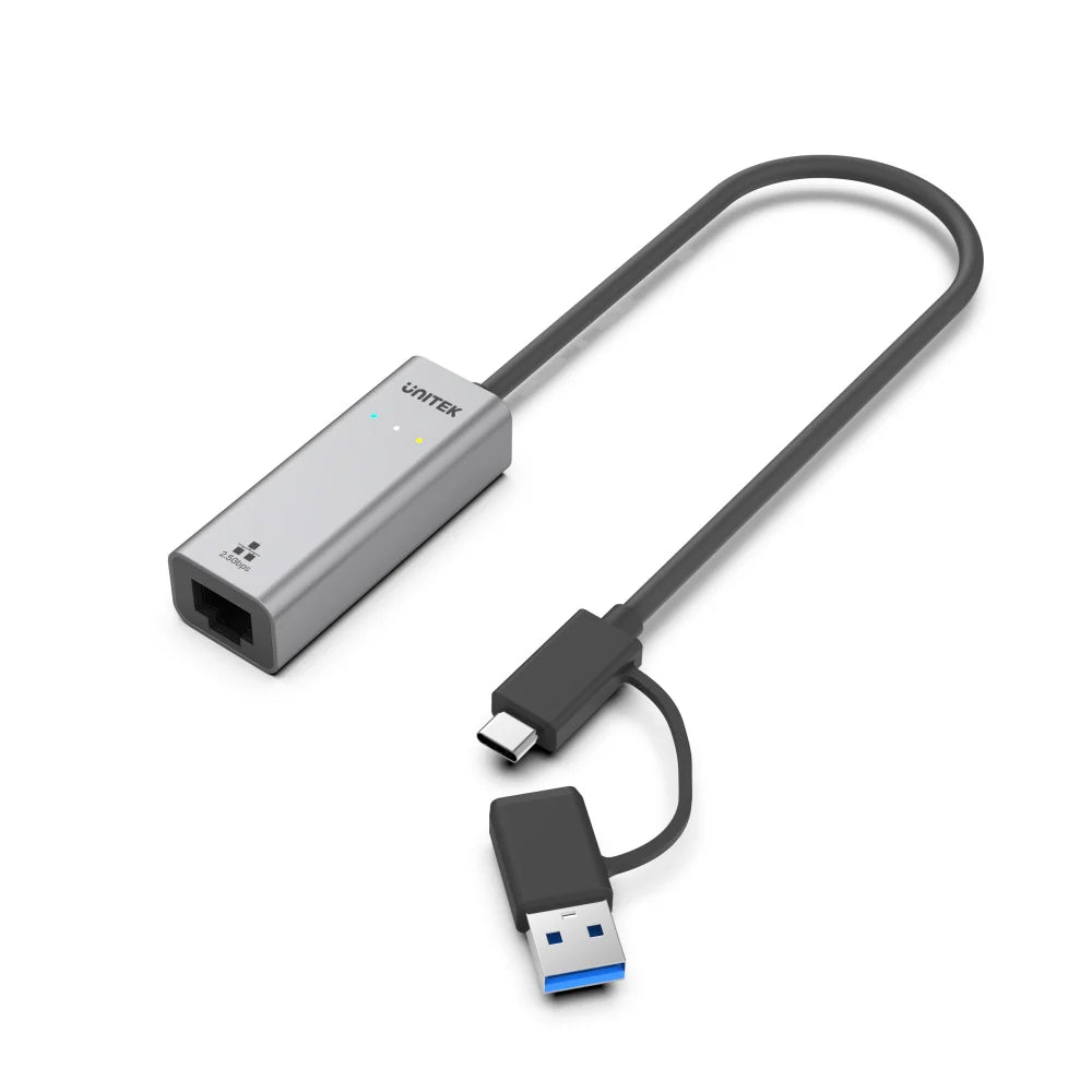 Buy Unitek U1313C Hybrid USB-C/ USB-A to 2.5G Gigabit Ethernet Adapter from Vmart in Pakistan