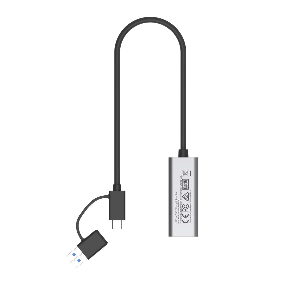 Buy Unitek U1313C Hybrid USB-C/ USB-A to 2.5G Gigabit Ethernet Adapter from Vmart in Pakistan