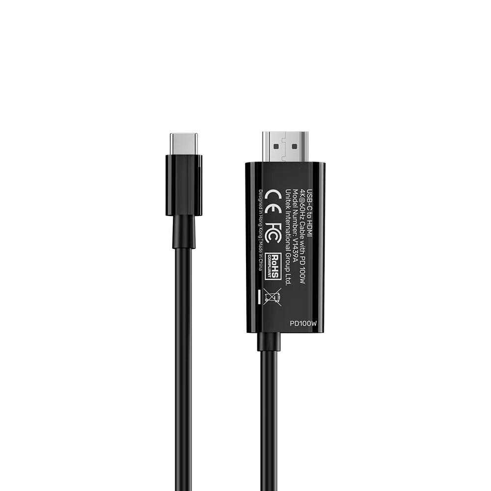 Buy Unitek V1439ABK01 USB-C to HDMI 4K@60Hz Cable with PD 100W 2m from Vmart in Pakistan