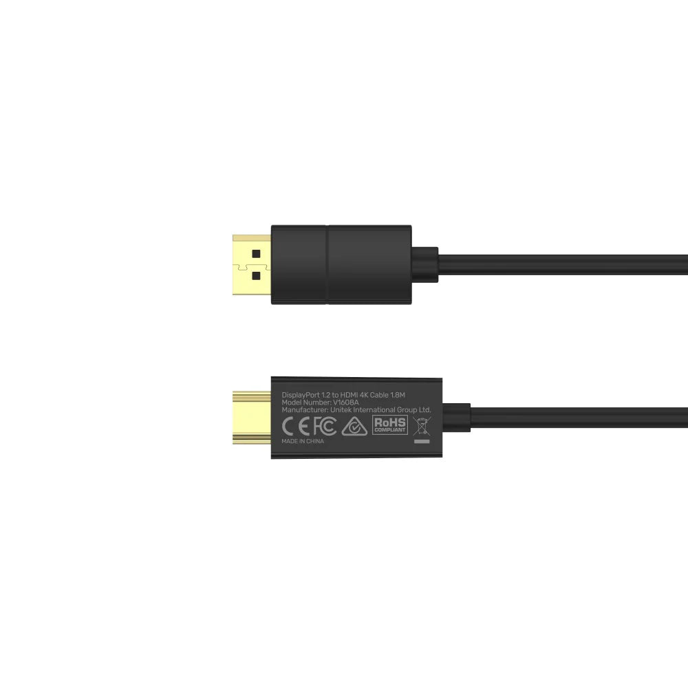 Buy Unitek V1608A DP 1.2 to HDMI 4K Cable 1.8m from Vmart in Pakistan
