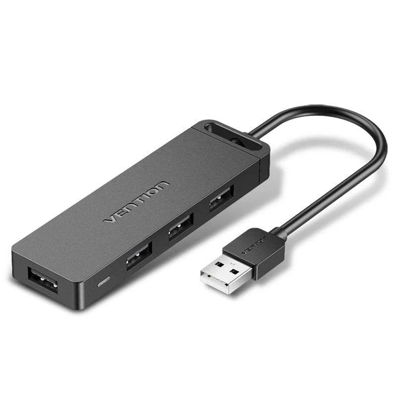 Buy Vention CHMBF 4-Port USB 2.0 Hub With Power Supply Black 1m from Vmart in Pakistan