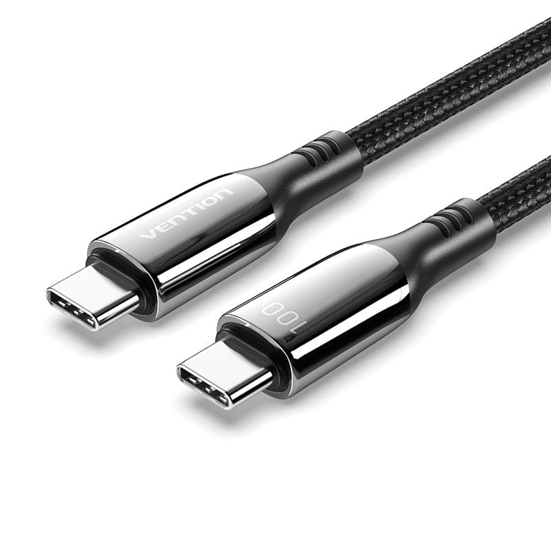 Buy Vention CTKBH Cotton Braided USB 2.0 C Male to C Male 5A Cable Black 2m from Vmart in Pakistan