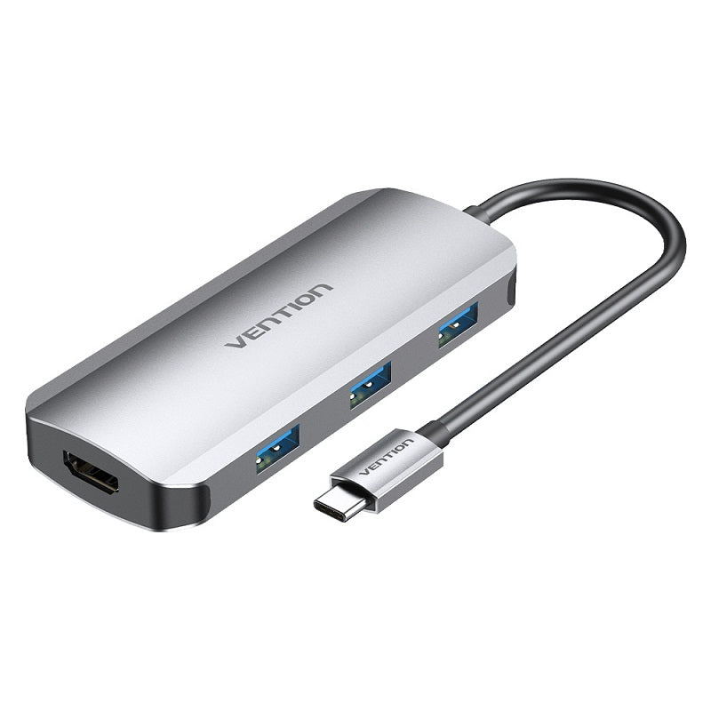 Buy Vention TODHB Multi-function USB-C 5-in-1 Docking Station Aluminum Alloy Type from Vmart in Pakistan