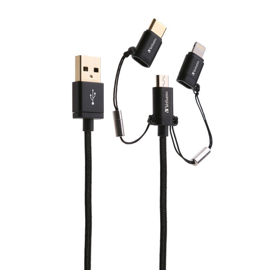 Buy Verbatim 65385 3-in-1 microUSB / Lightning / Type C to USB-A Cable 120CM from Vmart in Pakistan