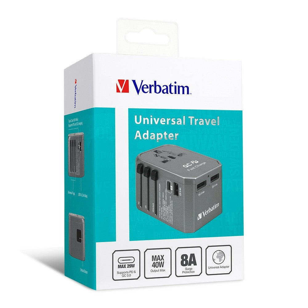 Buy Verbatim 66198 4 Ports QC/PD Travel Adapter - 40W from Vmart in Pakistan