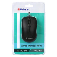 Buy Verbatim Wired Optical Mouse - Black from Vmart in Pakistan