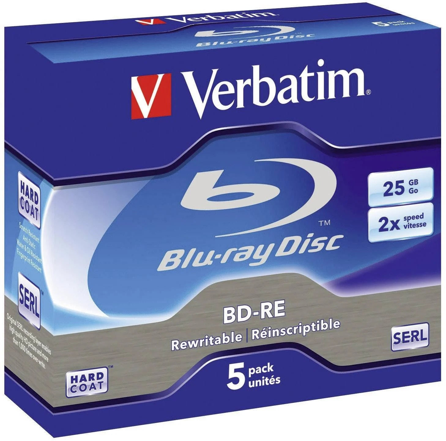 Buy Verbatim Blu-Ray Rewritable 25GB 5pk from Vmart in Pakistan