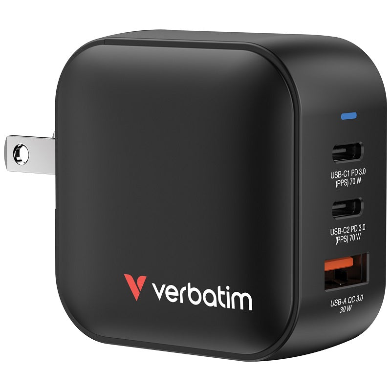 Buy Verbatim 70W 3 Port Mini GaN Wall Charger from Vmart in Pakistan