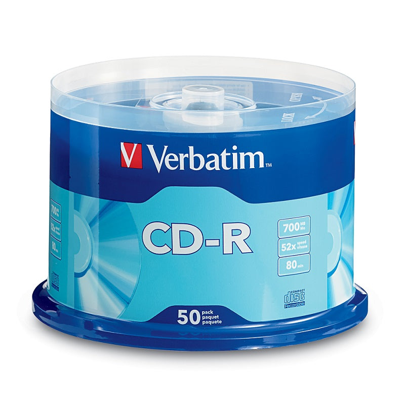 Buy Verbatim 94691 CD-R 700MB 52X with Branded Surface  50pk Spindle from Vmart in Pakistan
