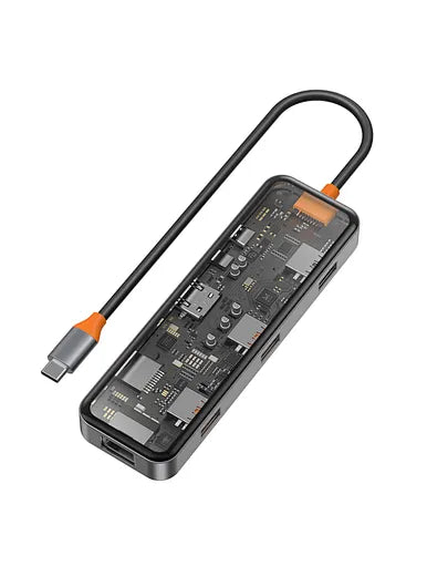 Buy WiWU CB008 Cyber Multifunctional 8-in-1 Type C Hub from Vmart in Pakistan