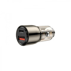 Buy WiWU WI-QC012 95W PD+QC Kirsite Geek Fast Car Charger USB+TYPE C - Transparent Black from Vmart in Pakistan