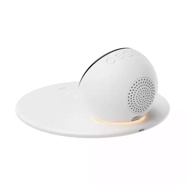 Buy WiWU WI-W017 15W Wireless Charger With Digital Alarm Clock And Bluetooth Speaker - White from Vmart in Pakistan