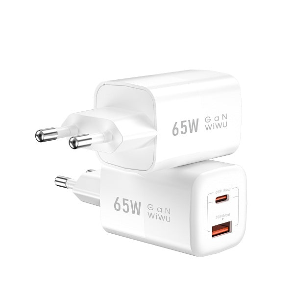 Buy WiWU Wi-U012 65W PD+QC Wall Charger EU from Vmart in Pakistan