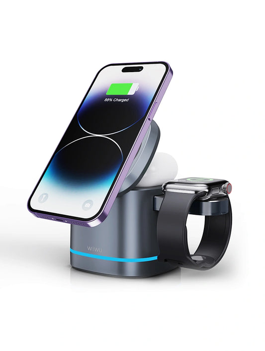 Buy WiWU Wi-W024 3 in 1 Wireless Charger from Vmart in Pakistan