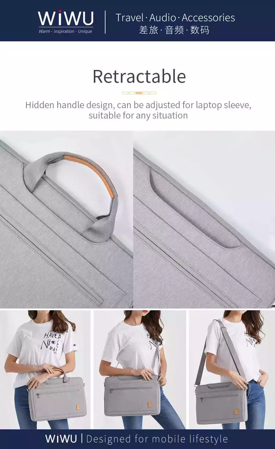 Buy WiWU Pioneer Laptop Hand Bag Vmart in Pakistan