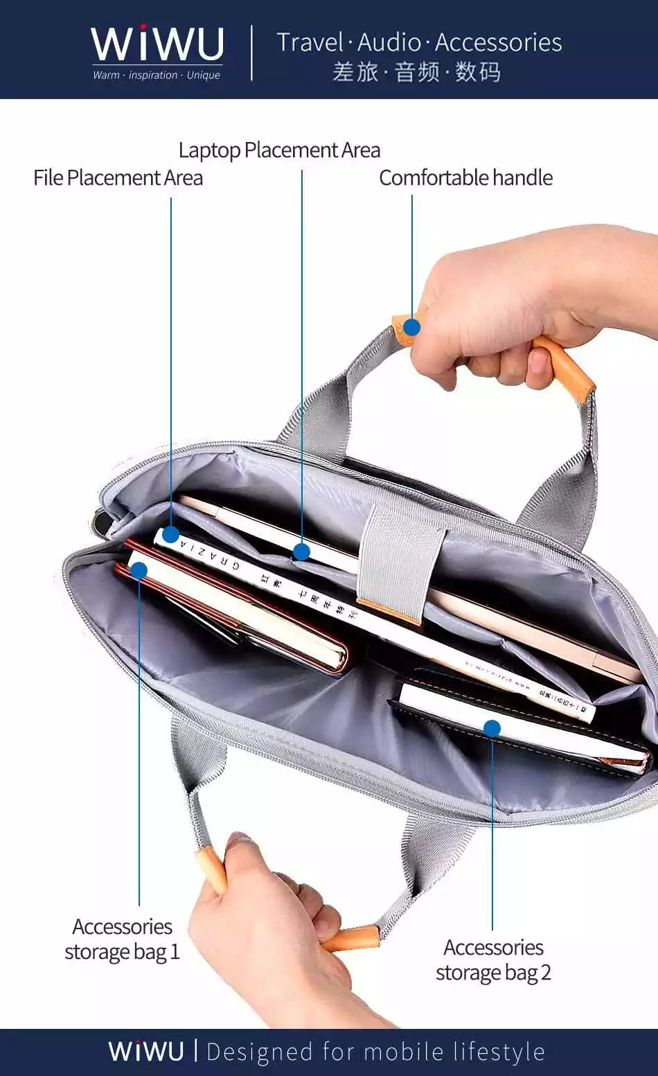 Buy WiWU Pioneer Laptop Hand Bag Vmart in Pakistan