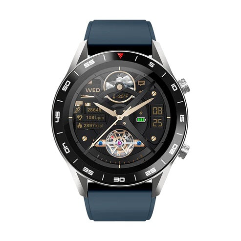 Buy Yolo Fortuner Pro Smart Watch - Chrome Silver with Denim Blue from Vmart in Pakistan