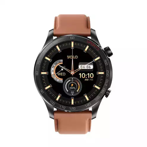 Buy Yolo Ultron Leather Smart Watch - Deep Black from Vmart in Pakistan